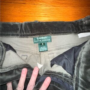 Ralph Lauren Women's Straight Leg Pants - grey velour